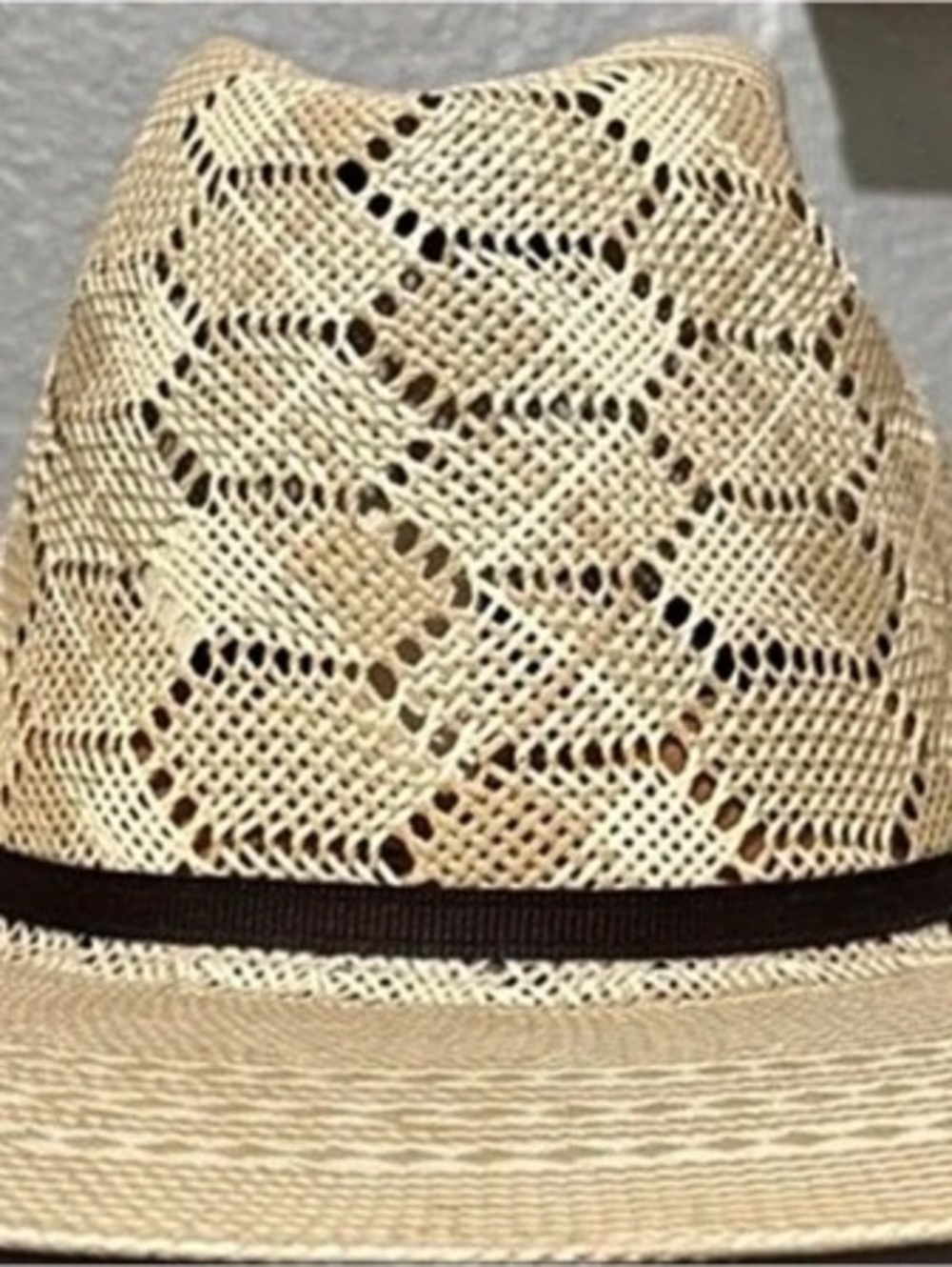 NEW Rafter C Shantung Straw Cowboy Hat - Ivory/Tan Honeycomb Vent. Size 7 1/4 (M